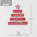 Roter Weihnachtsbaum-Holzanhänger mit Stern, Schleife, Glocken und Weihnachtsgrüßen - Rot