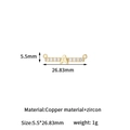 14k gold plated copper letter A pendant with zircon inlay for necklaces and bracelets - 14K Gold A
