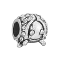 Silver ladybug charm bead with sparkling rhinestones for DIY jewelry making - Clear Rhinestone Ladybug Charm (#3)