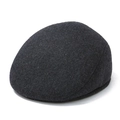 Men's dark grey flat cap in thick wool blend fabric for autumn and winter outdoor wear - Gray (Woolen) / 59cm