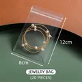 Transparente Schmuckbeutel für Armbänder, 20 Stück, 8x12cm, Schutz vor Oxidation - Großer Schmuckbeutel (20 Stk.) [12x8cm]