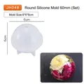 60mm Kugelform Silikonform für DIY Harz-Blumenschmuck und Kristall Epoxidharz - 60mm Klappdeckel Kugel (Boden+Deckel)