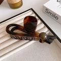 Tortoiseshell resin hair claw clip with round bead design on minimalist background - Tortoiseshell Resin Ball Decorative Large Claw (56#)
