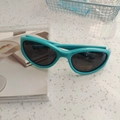 Kids tiffany blue fashion sunglasses with UV400 protection and sport plastic frame - Malachite green