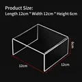 U-shaped transparent acrylic shelf for kitchen storage, size 12x12x6cm for cabinets - 12x12x6cm (4mm)
