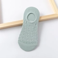 Breathable mint green mesh knit invisible boat socks for women in soft cotton - One Size / Teal