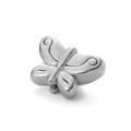 Polished silver stainless steel butterfly charm bead for DIY handmade jewelry making - 6# 3D Butterfly / Steel