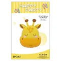 18 inch giraffe head foil balloon in bright yellow for birthday party decoration - 18 Inch Q Version Giraffe Head