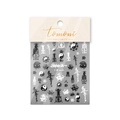 Japanese nail art sticker WY-05 with black and white Yin-Yang and Tai Chi patterns - Tai Chi Eight Trigrams Safety (wy-05)