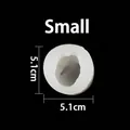 Small round translucent silicone mold for owl resin or plaster crafts, 5.1cm size - Small / Semi-transparent