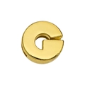 8MM gold DIY alphabet keychain accessory with a polished round metallic finish - Letter-G / 8mm (Inner Diameter)
