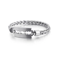 Bracciale punk in acciaio inossidabile intrecciato con ciondolo a forma di rasoio - Acciaio(KB130550-KFC)