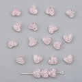 Pink heart-shaped crackle acrylic beads for handmade jewelry and DIY bracelets - 10x9mm (Approx. 70 Pcs) / Light Pink