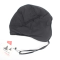 Detalle de gorro de aviador acolchado negro con orejeras y correa ajustable de invierno - Adulto Negro (A)