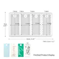 Moule en silicone pour plaques de gobelet 40oz avec quatre modèles et dimensions précises - Style 2 Plaque de Nom