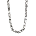 Minimalist silver stainless steel thick link chain necklace for men and women - Style 11 Silver Necklace (5mm*45cm)