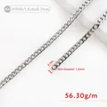 Silver plated flat iron chain strap with 1.6mm wire diameter for crossbody bags - H9NK-1.6x6x8.7mm / Silver