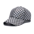 Cappellino da baseball argento con scaglie di pesce, finitura metallica e visiera curva - 56-60cm / Scaglie di Pesce Argento (D)