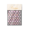 Pegatinas para uñas con degradados de corazones rosa y rojo, película ultrafina - Latido de Corazón Rosa (to1791)