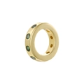 Elegante distanziatore dorato con gemme ovali verdi per la creazione di gioielli fai da te - Oro Zircone Verde