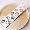 Lot de 10 barrettes BB en forme d'étoile aux couleurs bonbon beige, orange et marron - Série couleur café (10 pièces/carte)