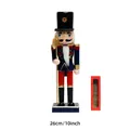Casse-noisette soldat traditionnel en bois bleu marine et rouge de 26 cm avec hache - S2514 Corps Bleu Pieds Rouges Soldat à la Hache / 25cm