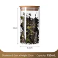 750ml glass food storage jar with bamboo lid for coffee beans, 8.5cm diameter x 15cm height - 750ml / Replacement Bamboo Lid / 8.5cm*15cm