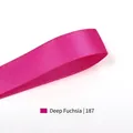 Deep rose red satin ribbon with fine twill weave and silky finish in color 187 - 9mm x 100 Yards / Dark Rose (187)
