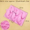 Pink 6-cavity koi fish silicone mold for chocolate and jelly baking DIY tools - 7263-6-Cavity Carp Fish