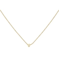 Minimalist 18K gold letter U pendant necklace with a polished fine chain for women - Gold U