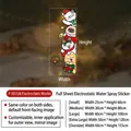 Size chart for Santa Claus Christmas window stickers in five different dimensions - P-SD238 (Cat Dog Bear) / Small (25x60cm)