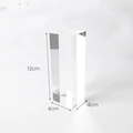 Transparenter Acryl-Schmuckständer mit 12cm Höhe und 4cm Breite für Präsentationen - Quadermodell 714 (4x4x12cm)