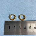 Minimalistische 14mm 18k vergulde roestvrijstalen oorringen met maatmeting - 2.5*8 Gouden Ring