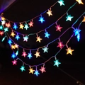 Outdoor LED star fairy lights with multicolor hanging stars for camping and tents - Little Stars (colored) / 1.5m 10LED Battery