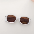 Gafas de sol plegables polarizadas con montura ovalada blanca y lentes marrón con UV - Blanco Porcelana