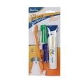 Pet dental care kit with vanilla toothpaste, long handle brush and finger brushes - [Histotree] Vanilla Flavor Double Finger Brush Set