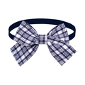 Papillon scozzese bianco e blu per animali domestici con cinturino elastico regolabile - Blu a Quadri