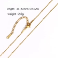 18k gold plated stainless steel bead chain necklace with lobster clasp 45+5cm length - Chopin Bead Chain / Gold