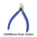 Blue manual diagonal side cutter pliers 126x80mm with spring steel for DIY jewelry making - 126X80mm Split Ring Pliers - Matte