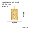 Gold plated tarot chariot pendant with white zircon inlay for hip hop jewelry style - The Chariot