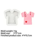 Siliconen mal voor verpleegsteruniform voor DIY-sleutelhangers met hartdetails - 3# Hart Stethosκόπ Verpleegster Uniform / Grijs