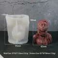 Detail view of female bust silicone mold with dimensions 95x60x110mm for DIY candles - Turkish Girl