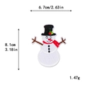 Embroidered snowman patch for DIY decor with size measurements 6.7cm by 8.1cm - 6.7x8.1cm / 11139-Blue Hat Snowman