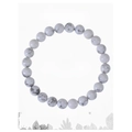 Natural white howlite 8mm beaded stretch bracelet on a white healing message card - White Howlite Bracelet