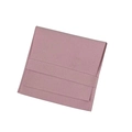 Pink velvet jewelry pouch featuring an elegant envelope closure and microfiber texture - Pink