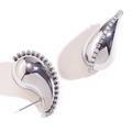 Earrings / Silver Zircon Chain Teardrop