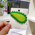 Pinza para el pelo BB de punto verde en forma de gota con diseño de ganchillo - 3# Engranaje Gota de Agua Verde
