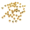 Macro view of 14K gold filled faceted laser beads for DIY jewelry making material - 2.5mm / 14k Gold Color Preserved