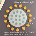 Macro view of 15-cavity mini star silicone mold for DIY bread and fondant crafts - 15-Hole Mini Bread Style 5