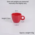 Miniature red dollhouse coffee cup model with dimensions 3x2.5cm for DIY crafts - Red